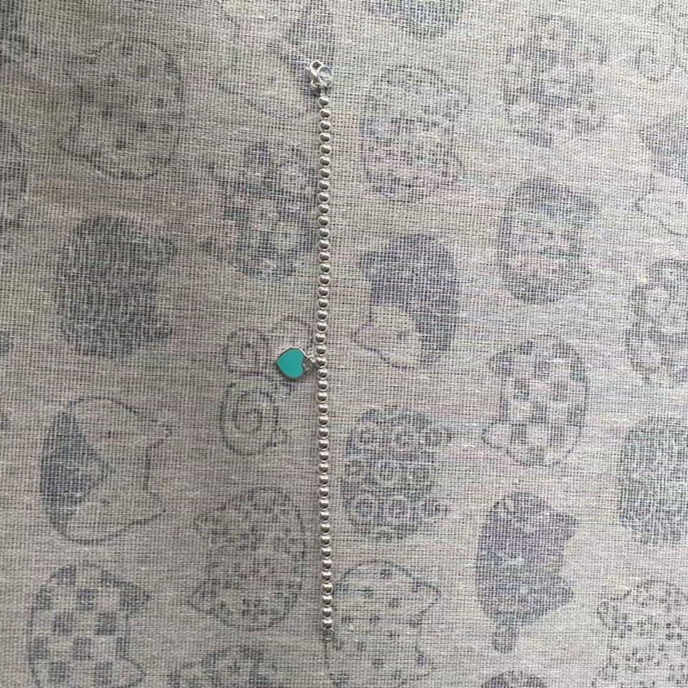 Tiffany & Co. Sterling Silver Heart Pendant Beaded Bracelet - Picture 5 of 5